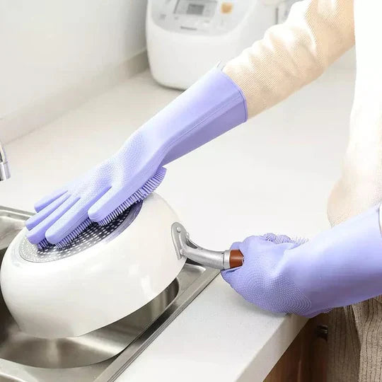 Silicone Washing Full Finger Gloves