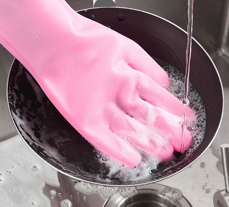 Silicone Washing Full Finger Gloves