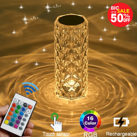 Crystal Lamp | Elegant LED Crystal Lamps for Home & Bedroom Décor"