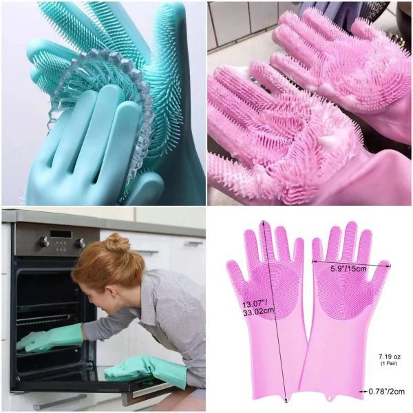 Silicone Washing Full Finger Gloves
